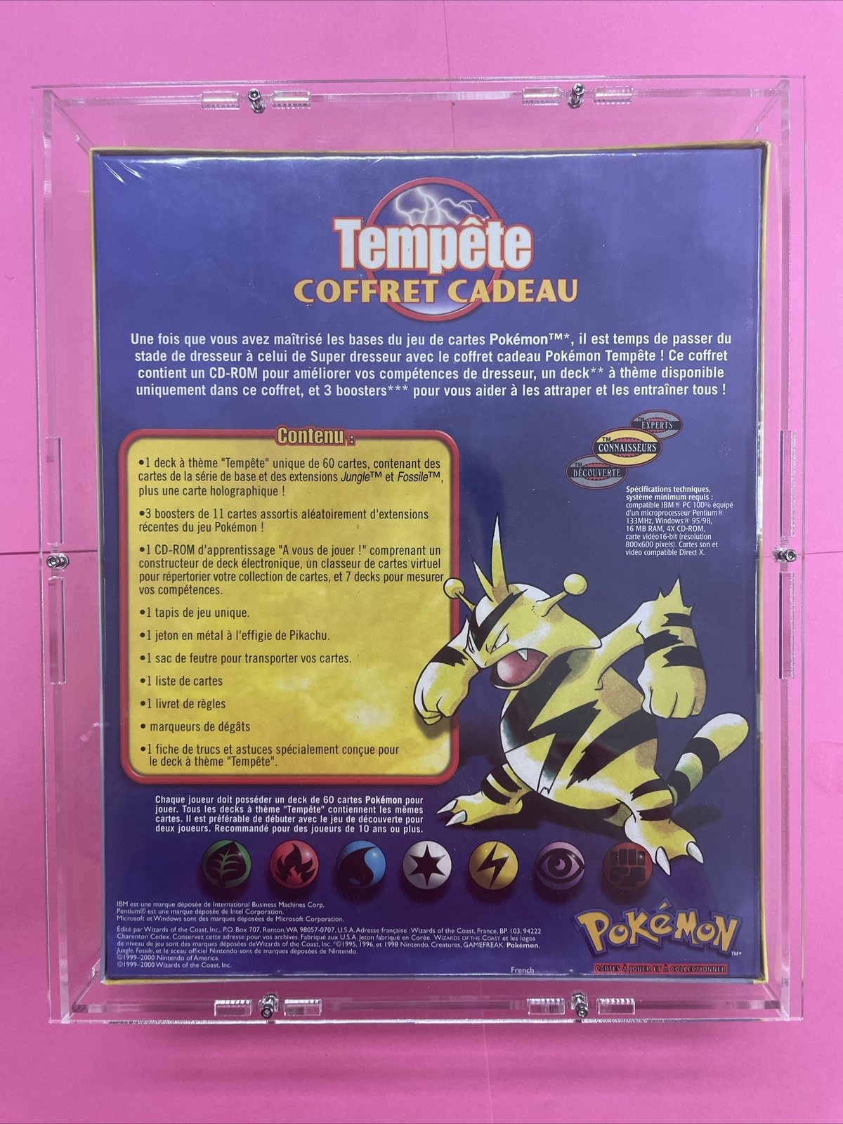Tempête le plus rare des coffrets Pokémon 1 deck + 3 boosters wizards no display – Photo 3