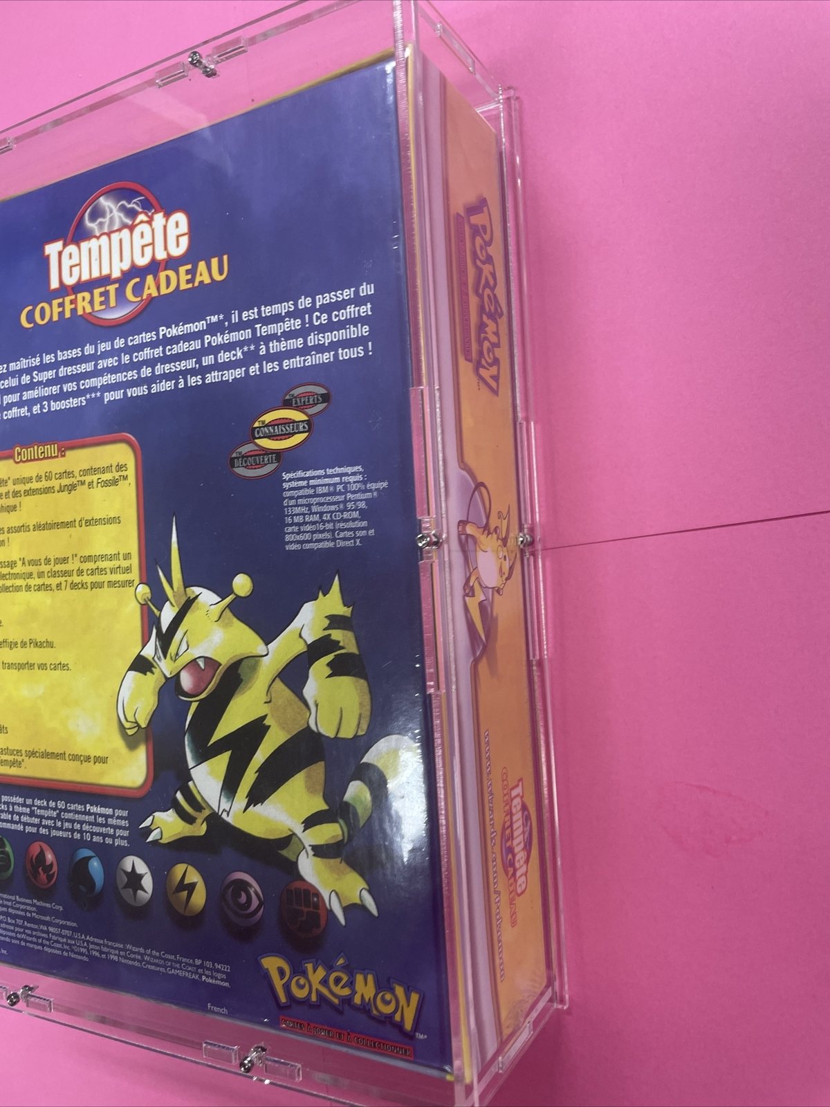 Tempête le plus rare des coffrets Pokémon 1 deck + 3 boosters wizards no display – Photo 4