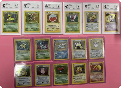 Série Cartes Pokémon Jungle Holo Square Cut Les 15 Cartes Dont 6 Cartes Gradée